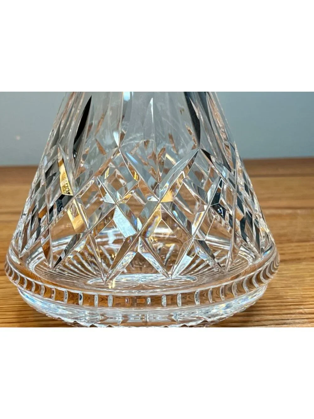 Waterford Crystal Lismore Roly Poly Decanter & Stopper, Marked with Logo